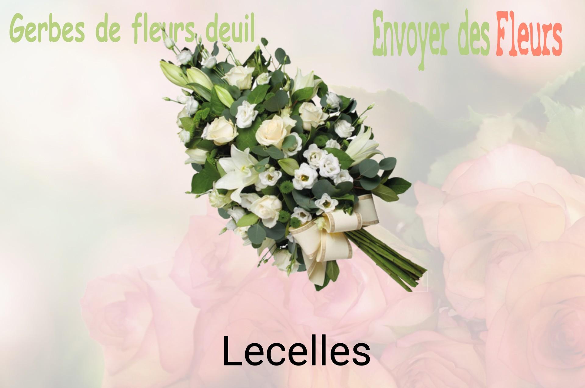 Gerbe de fleurs de deuil livrée à Lecelles